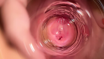 Mia'S Vagina Krijgt Een Close-Up Met Een Dildo