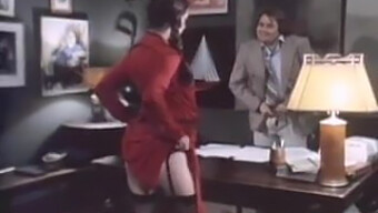 Vintage Office Seduction With Bushy Surprise